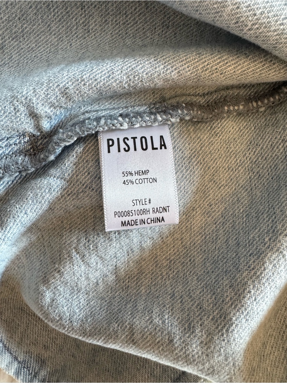 Pistola Mandy Radiant Light Wash Denim Oversized Jacket Sz Small Women’s Revolve - Picture 7 of 7
